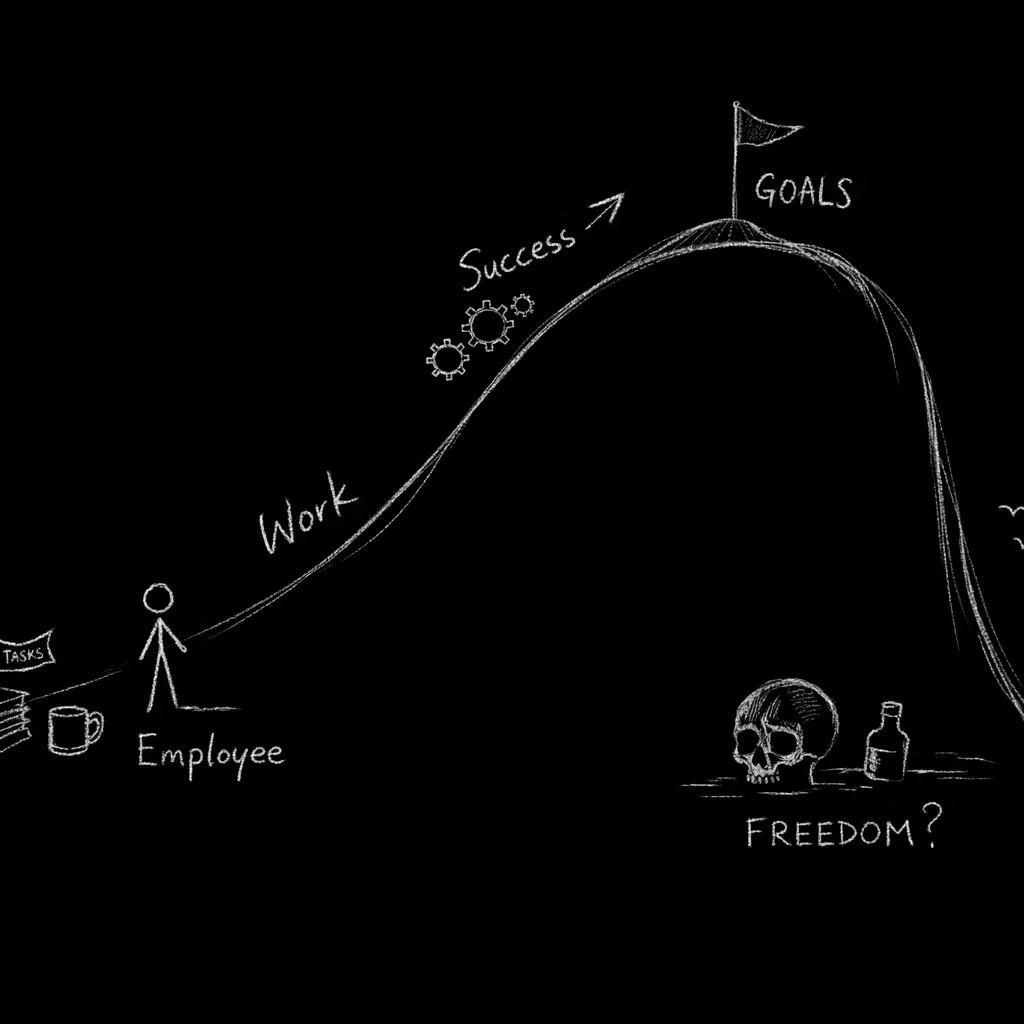 A24-style structure: less rigid, more mood and subversion; dark mode technical sketch