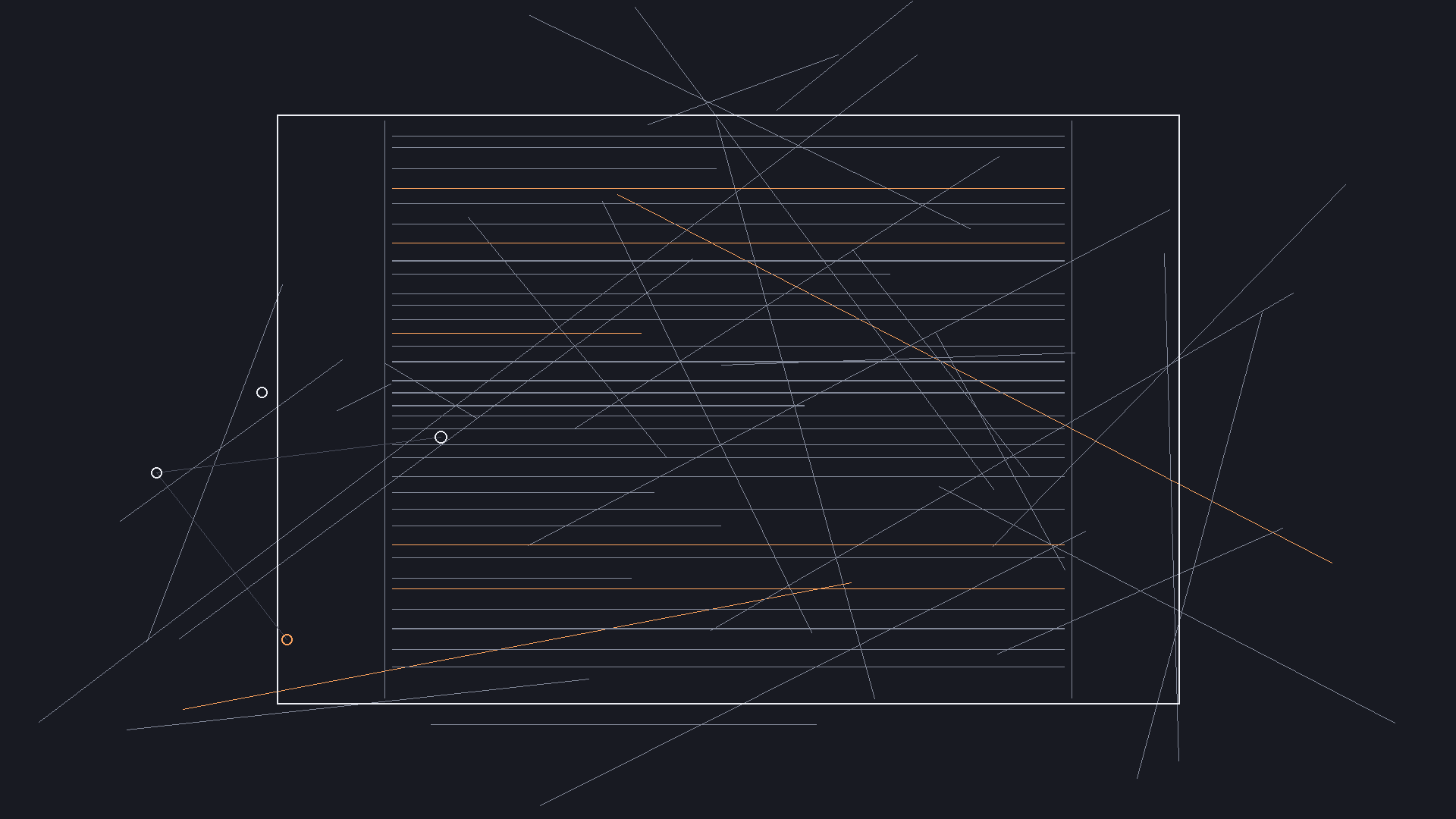 Storyboard wall with scene numbers