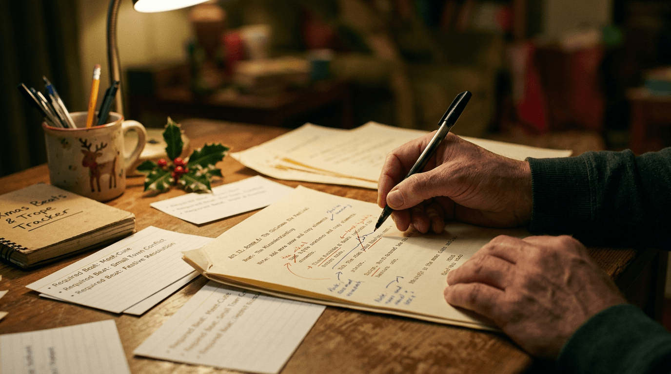 Cinematic workflow still, second angle, 35mm film grain