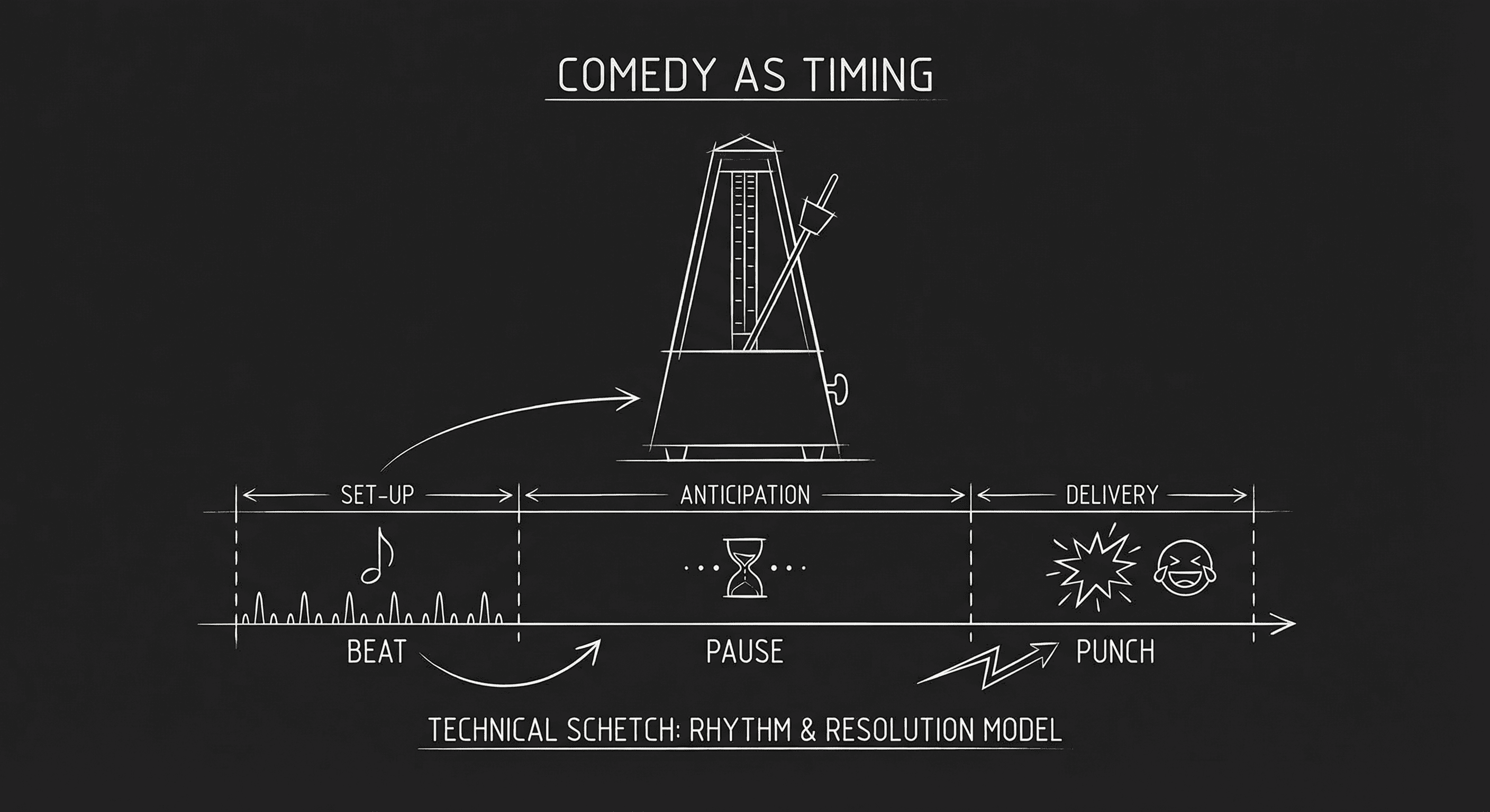 Comedy timing: metronome, beat and punch