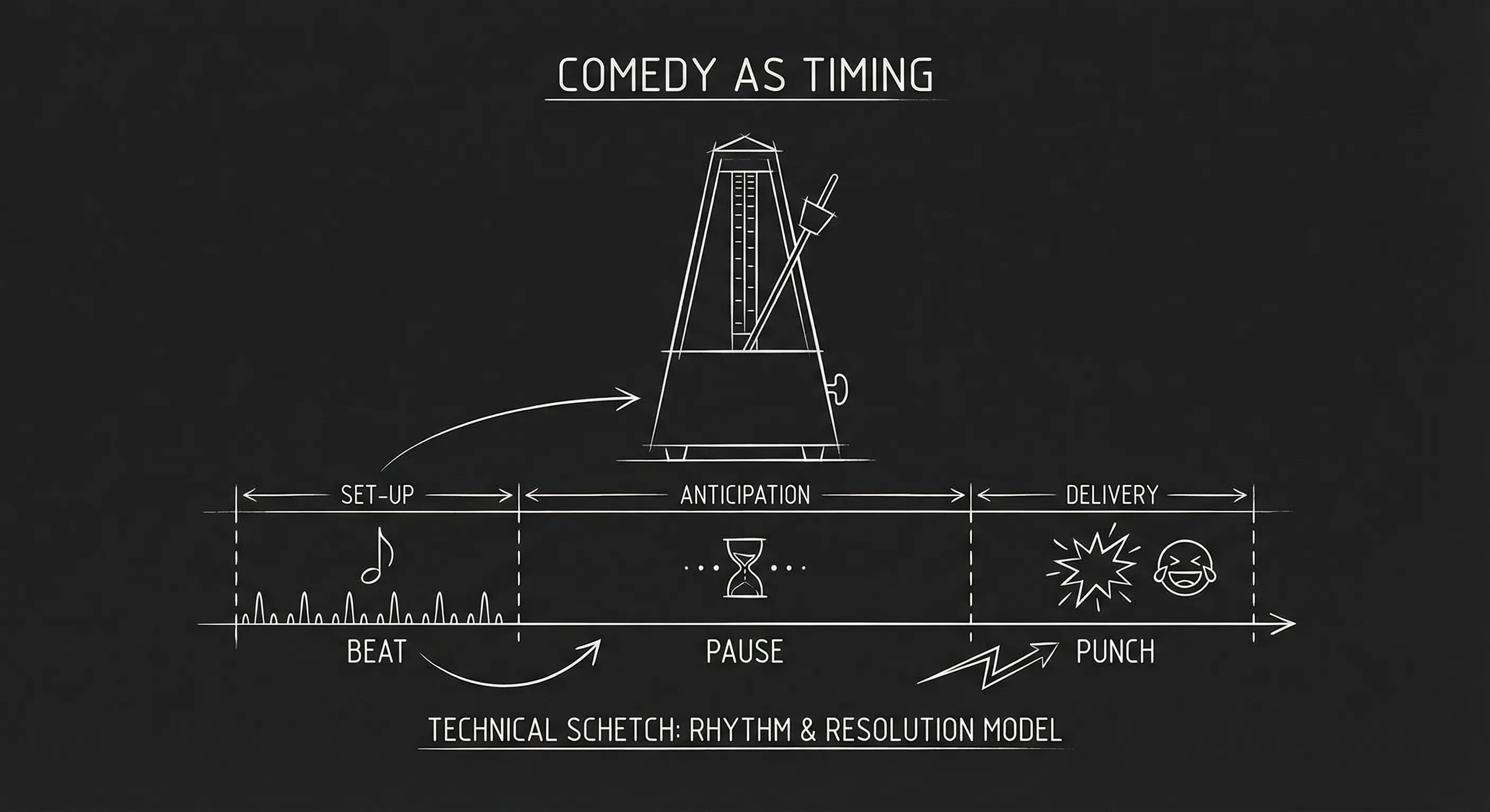 Comedy timing: metronome, beat and punch