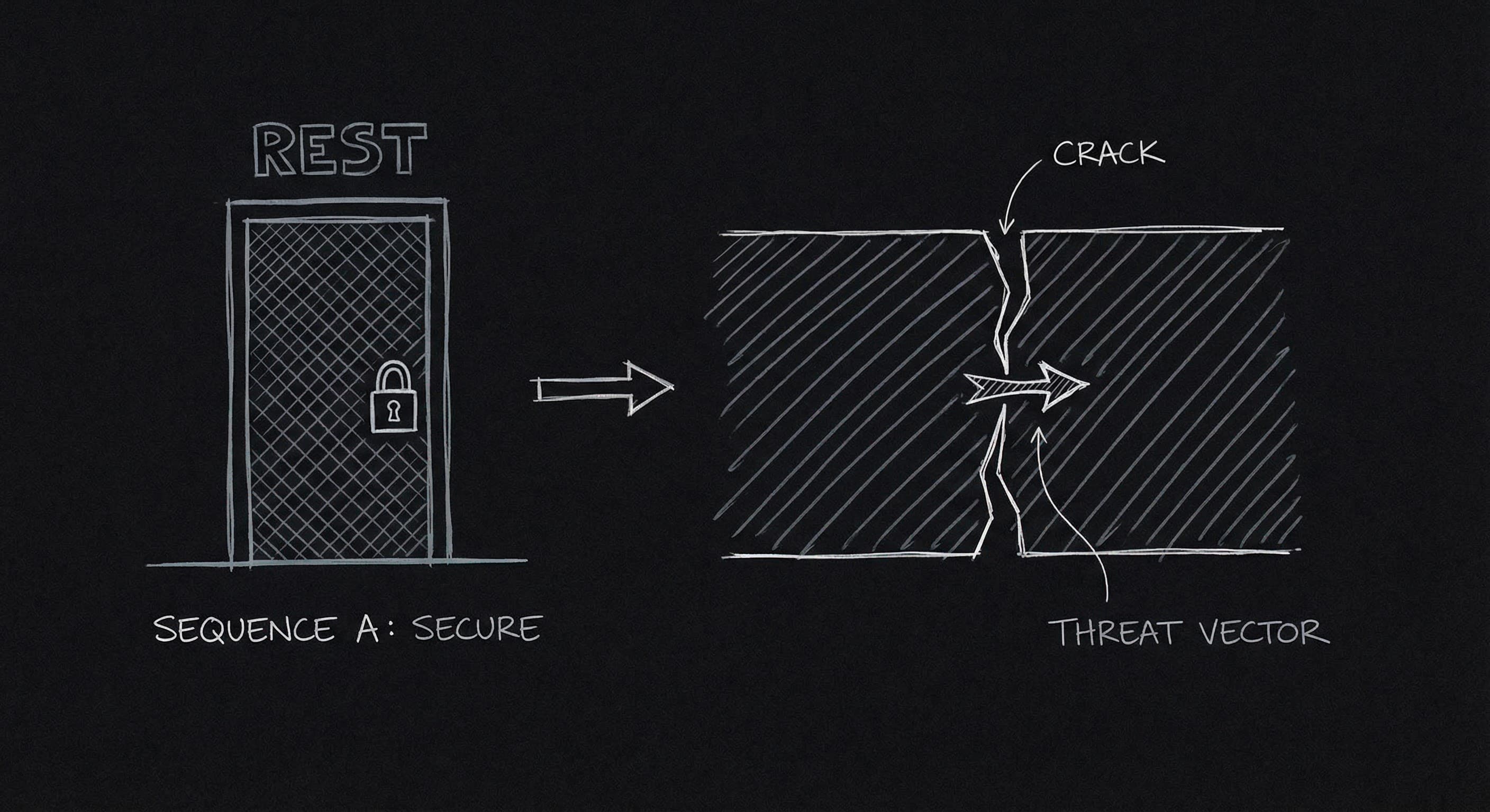False ending timeline: fake climax, breath, undercut, real climax; dark mode technical sketch