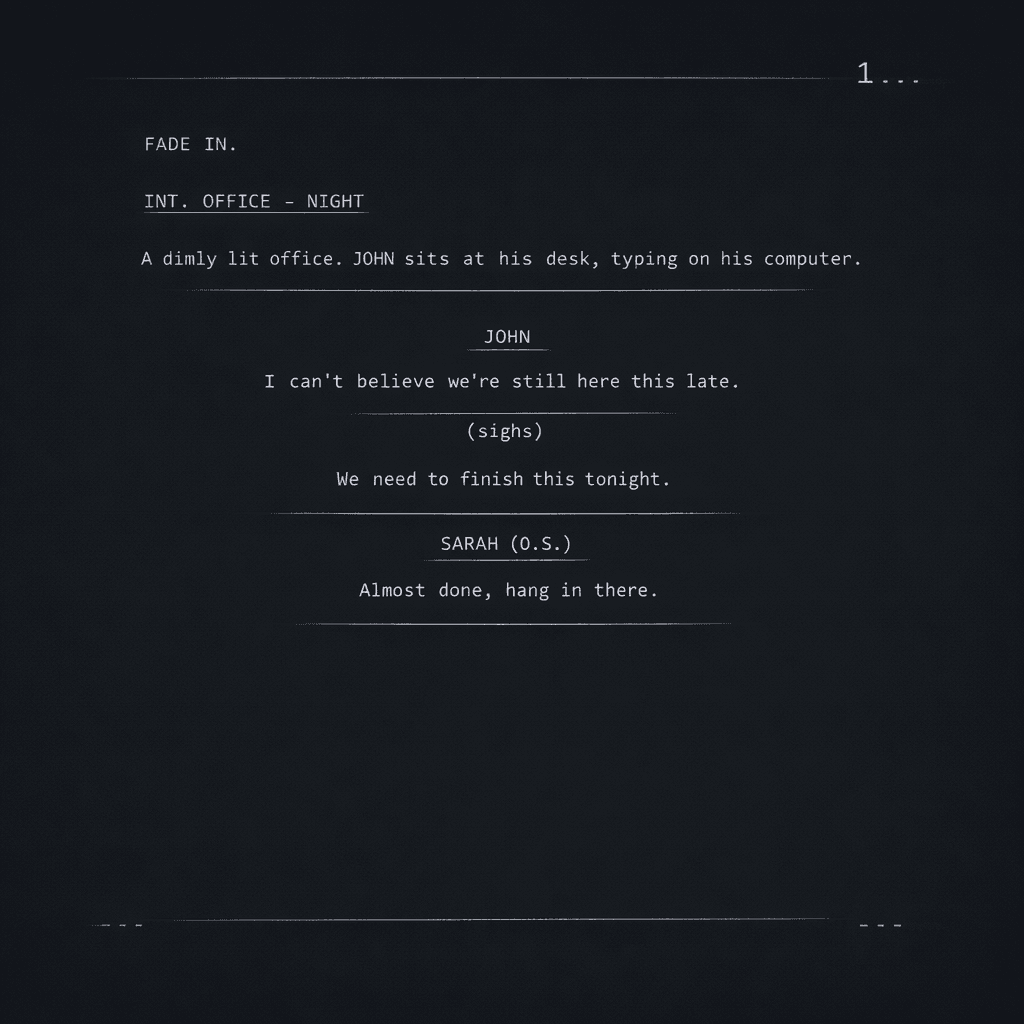 Feature length: script page and constraint