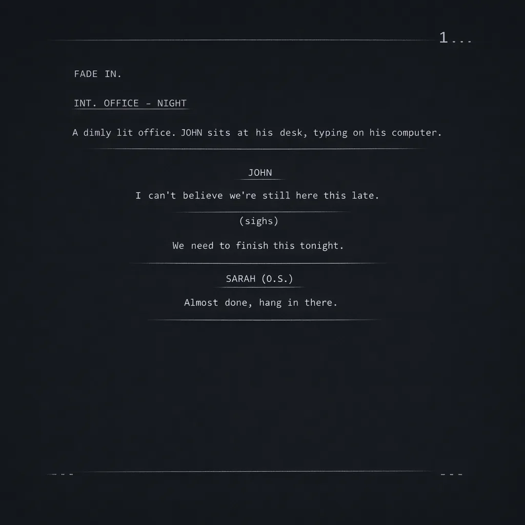 Feature length: script page and constraint