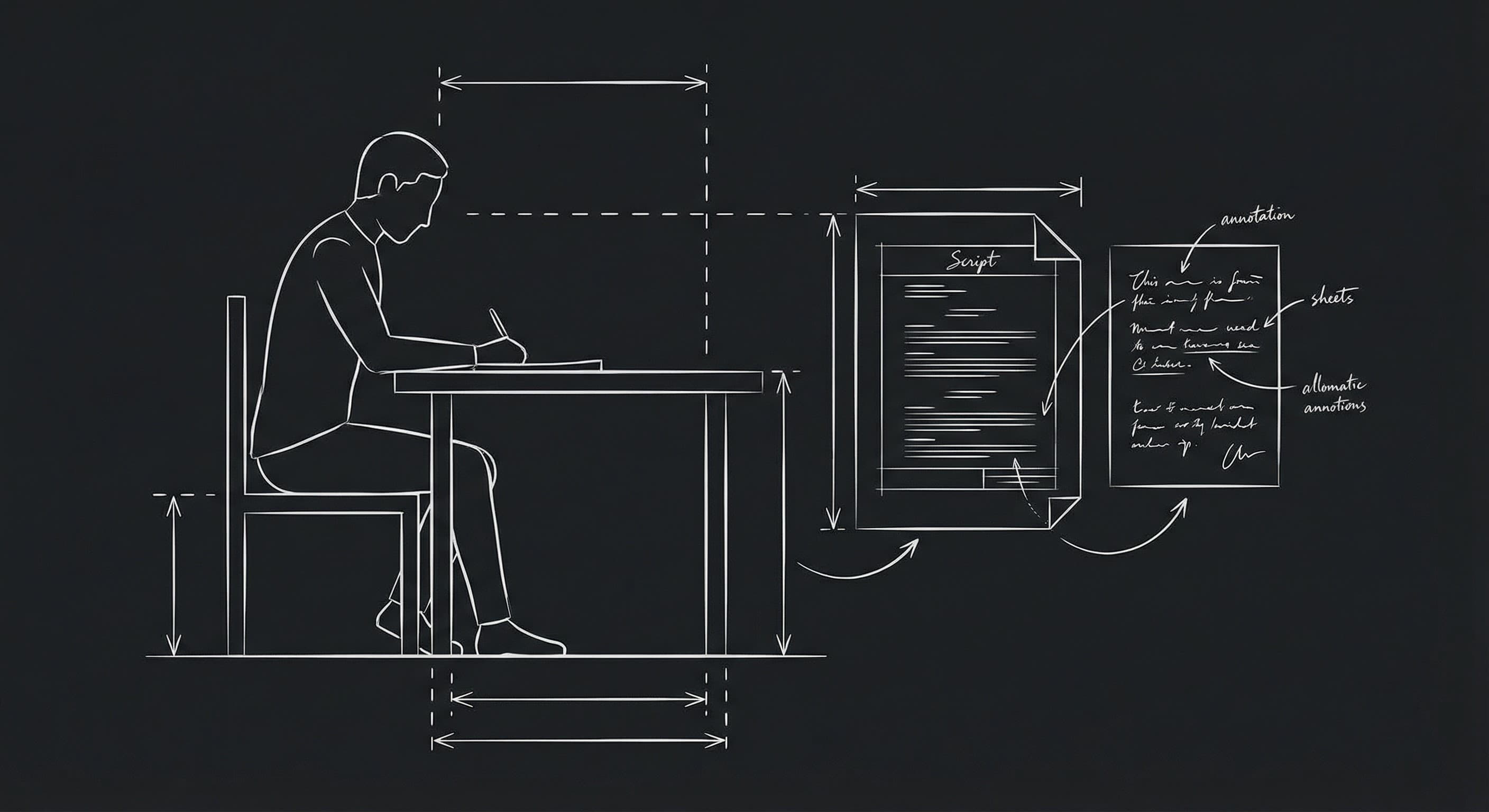 Writer processing notes
