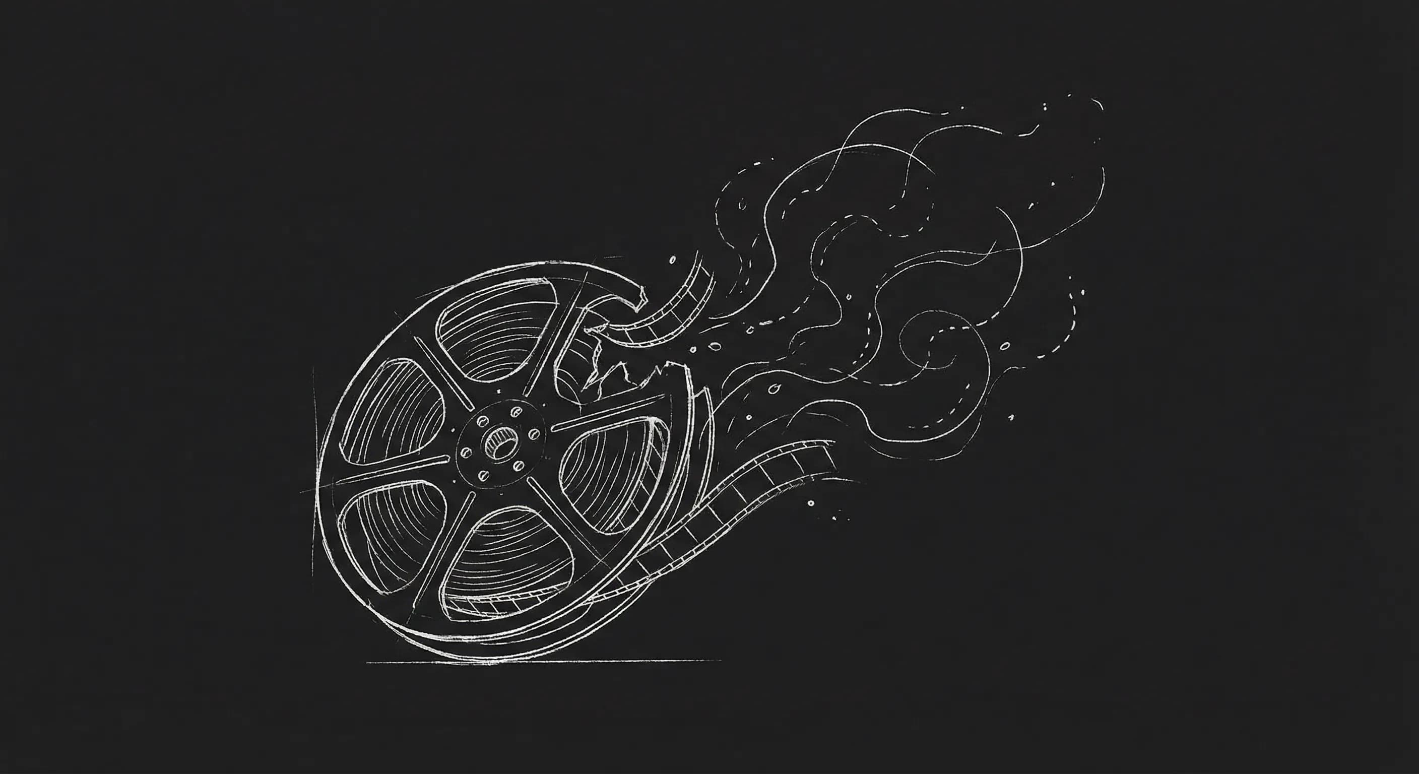 Flashbacks: film reel dissolving into memory