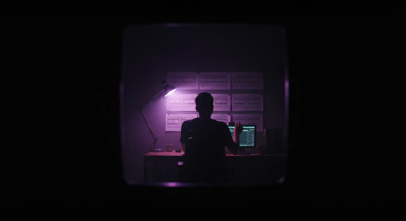 Script to pitch deck to market; Visual Pitch Deck export; dark mode technical sketch