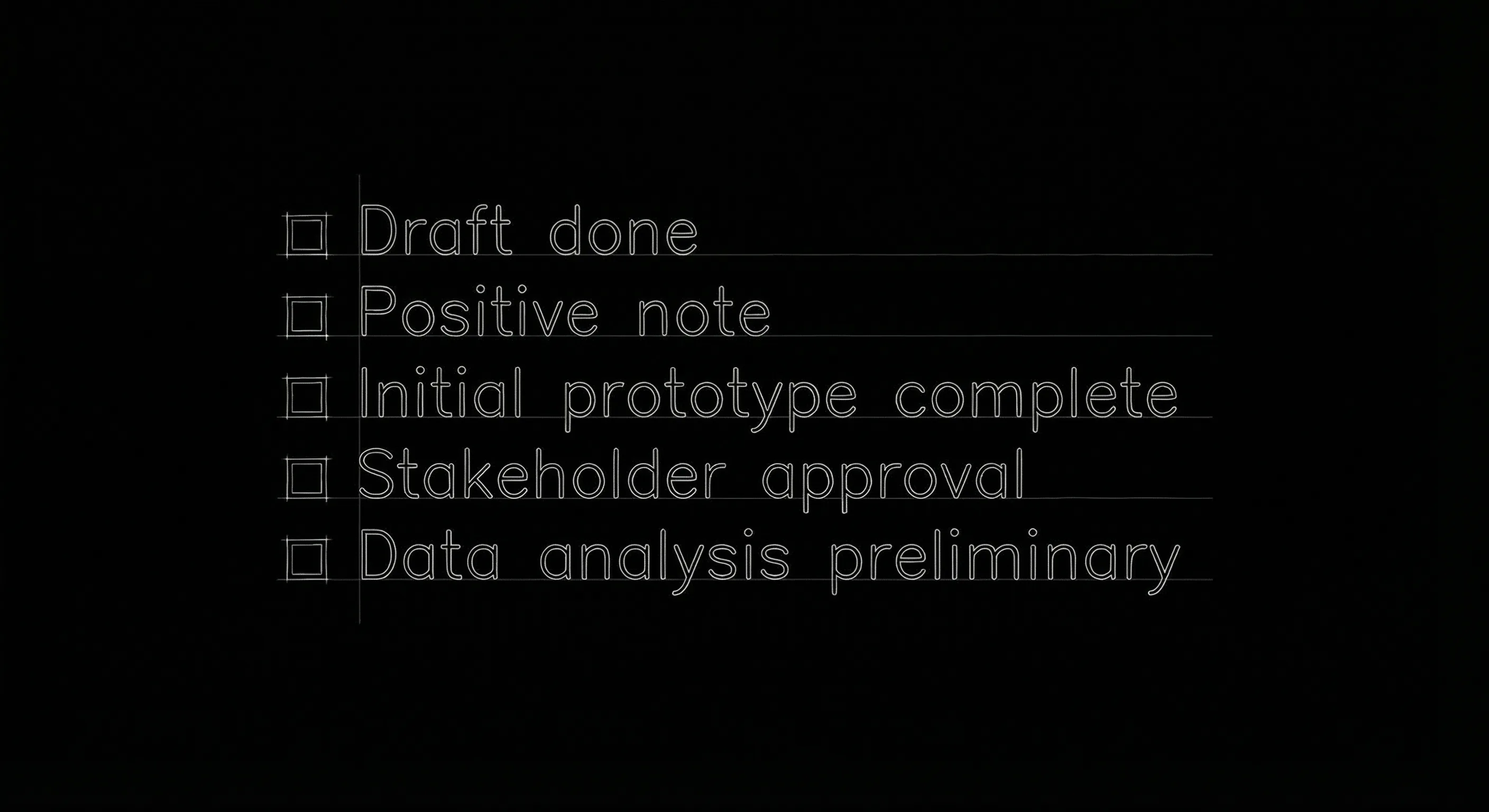 Evidence list: wins and progress