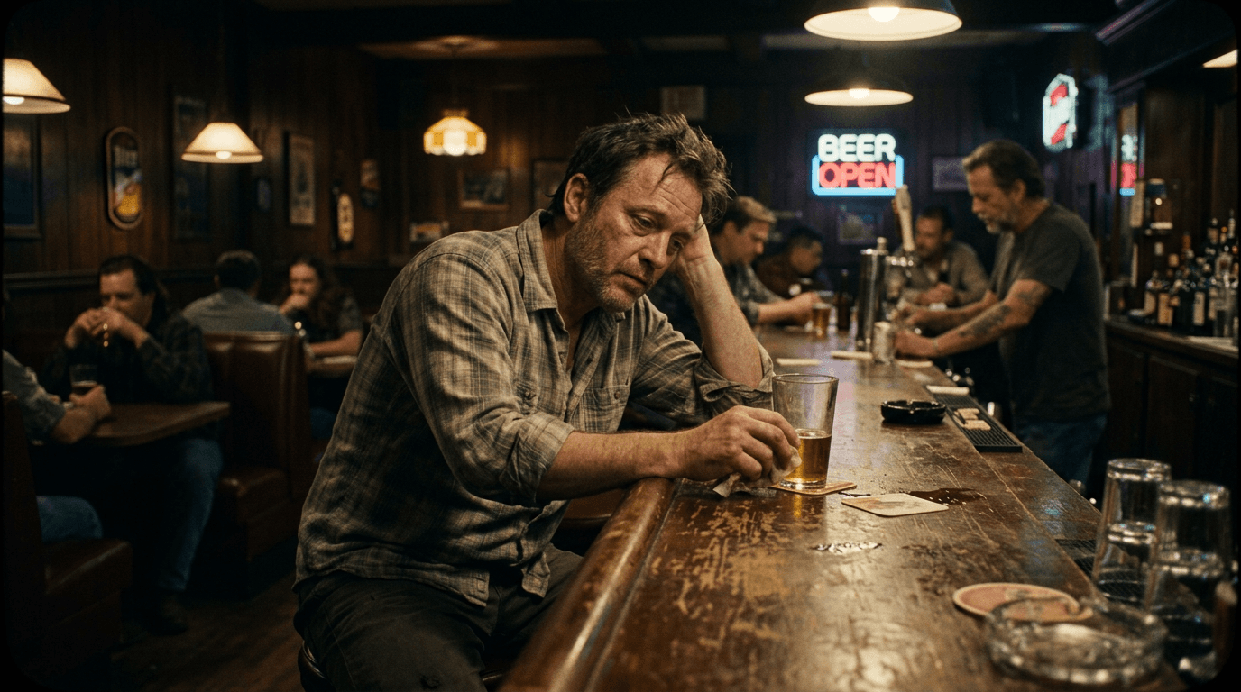 Cinematic workflow still, first angle, 35mm film grain