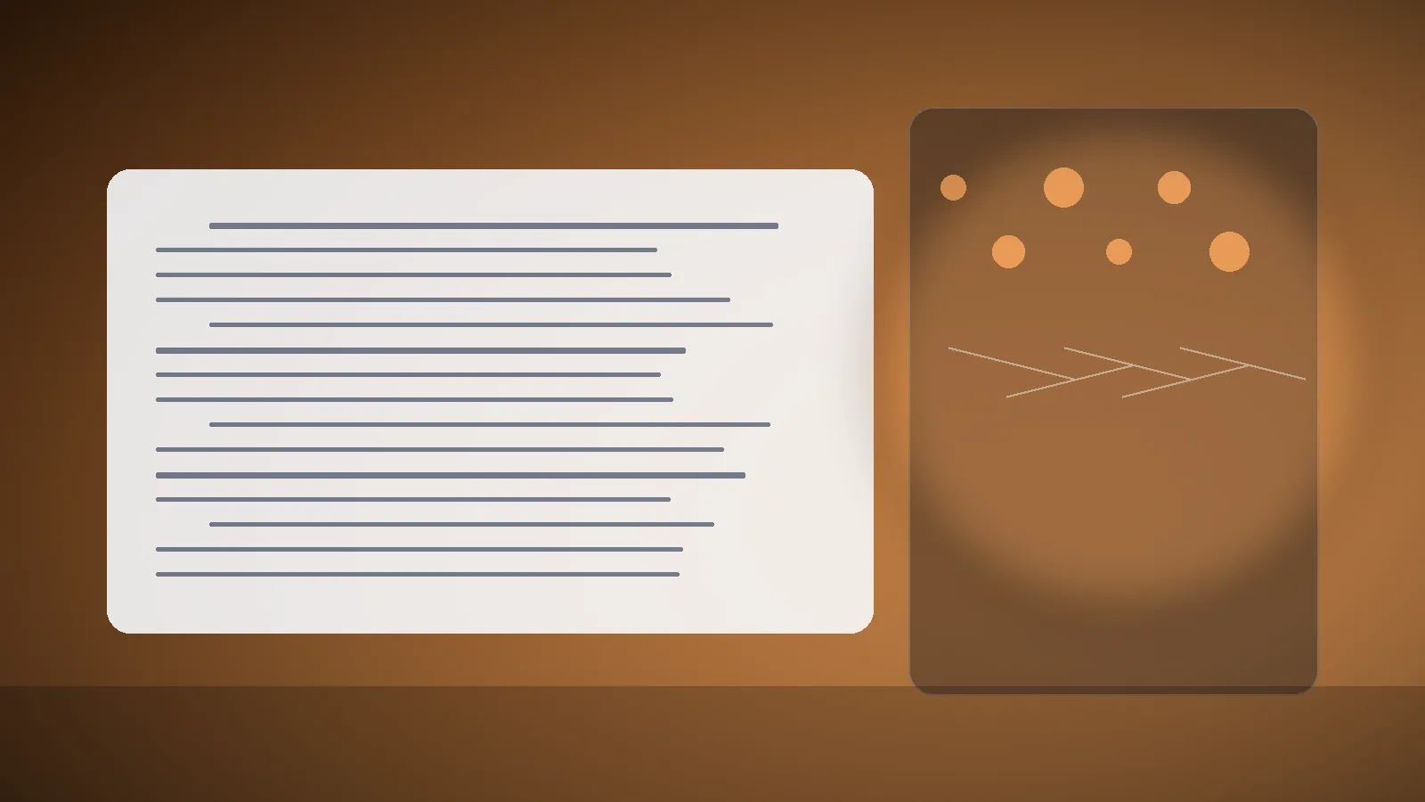 Dark mode technical sketch: script showing drunk character behavior cues; thin white lines on black