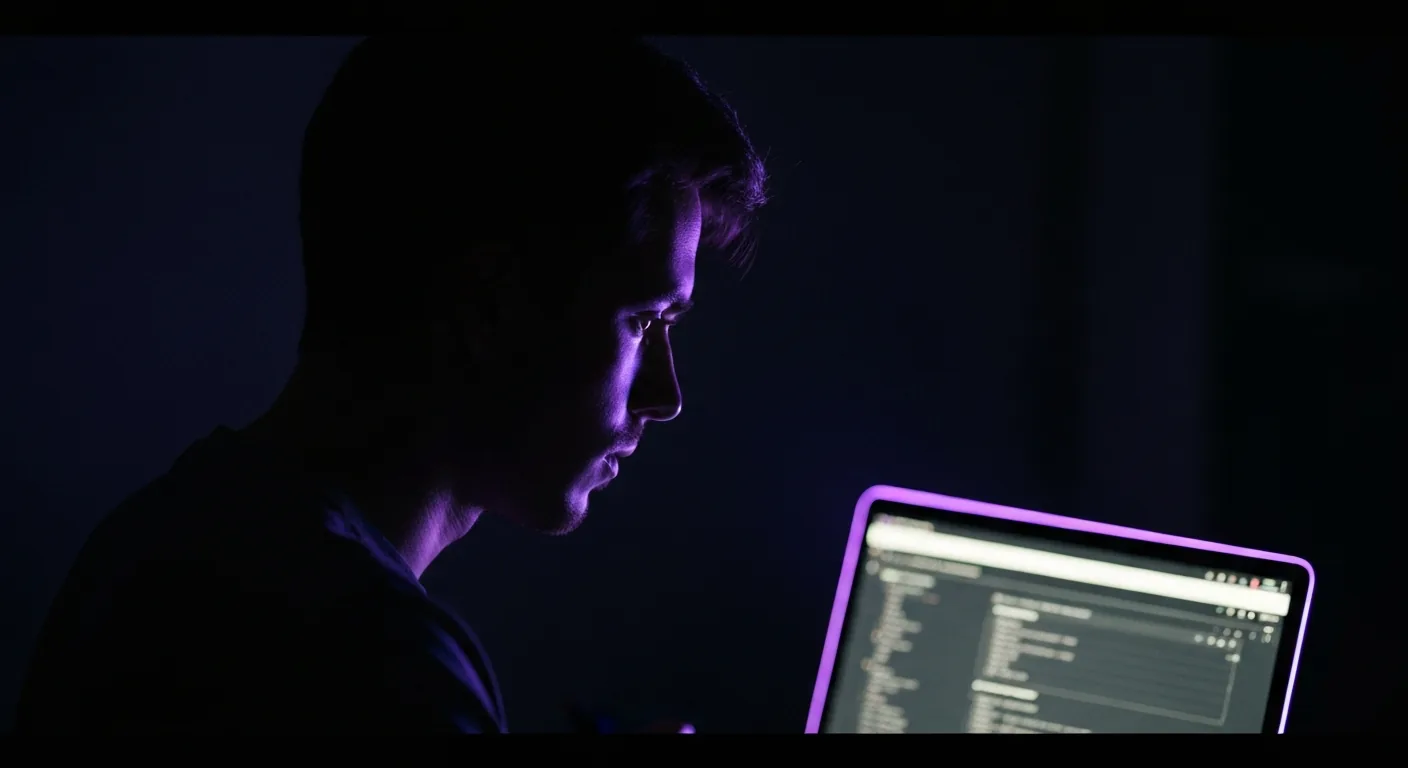 Two cursors on one script with timeline; collaborative editing; dark technical sketch