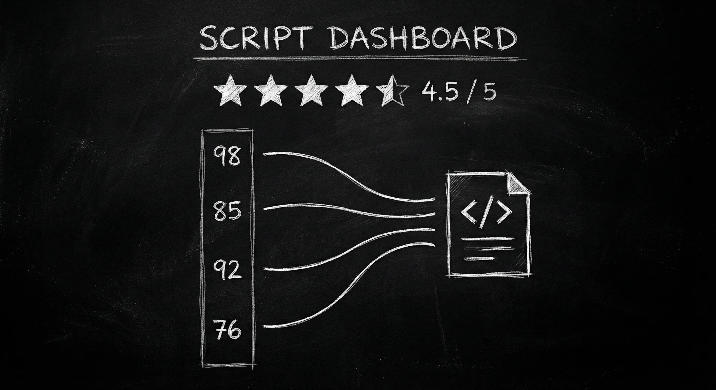 Scores and script dashboard