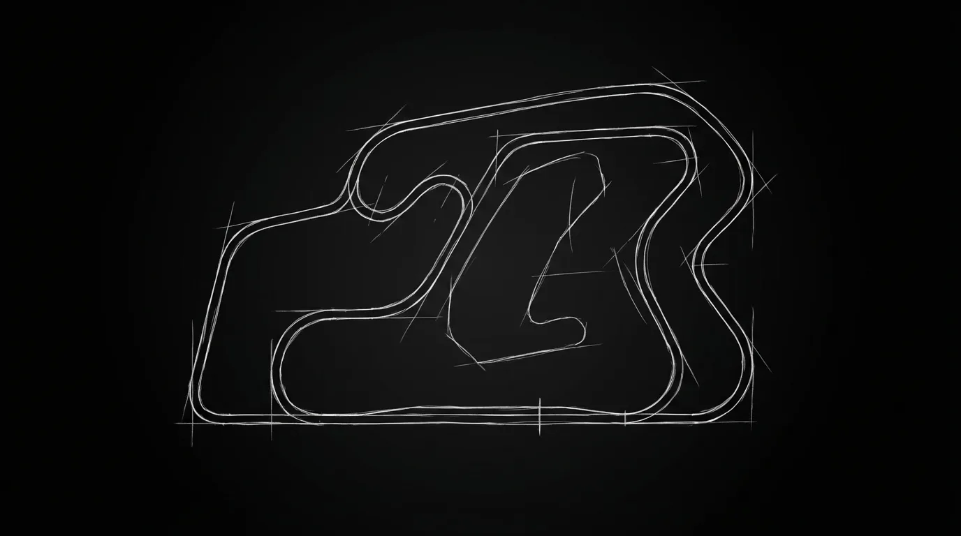 Map with one obstacle, one route; dark mode technical sketch