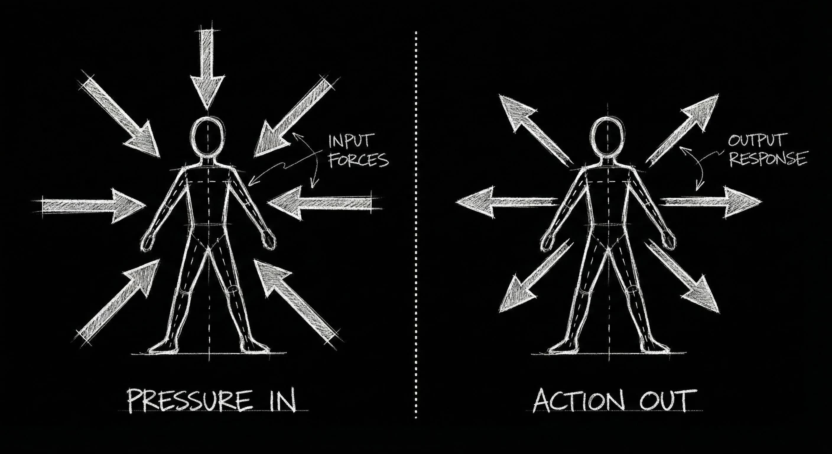 Reactive vs active: visual contrast