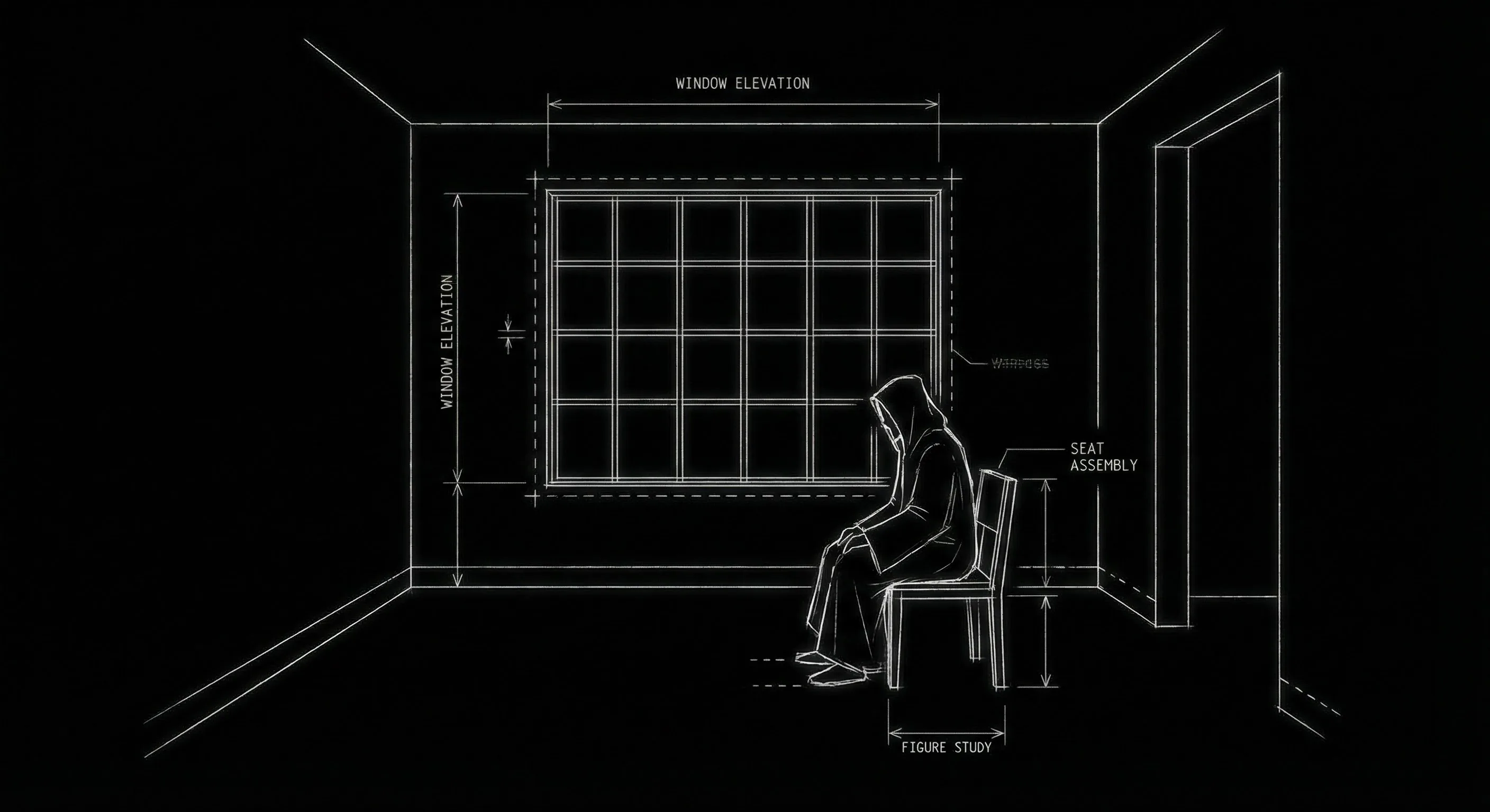 Single figure, minimal environment