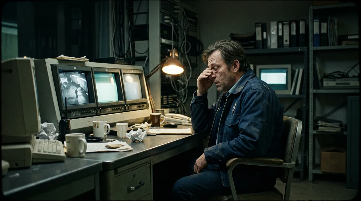 Cinematic workflow still, first angle, 35mm film grain