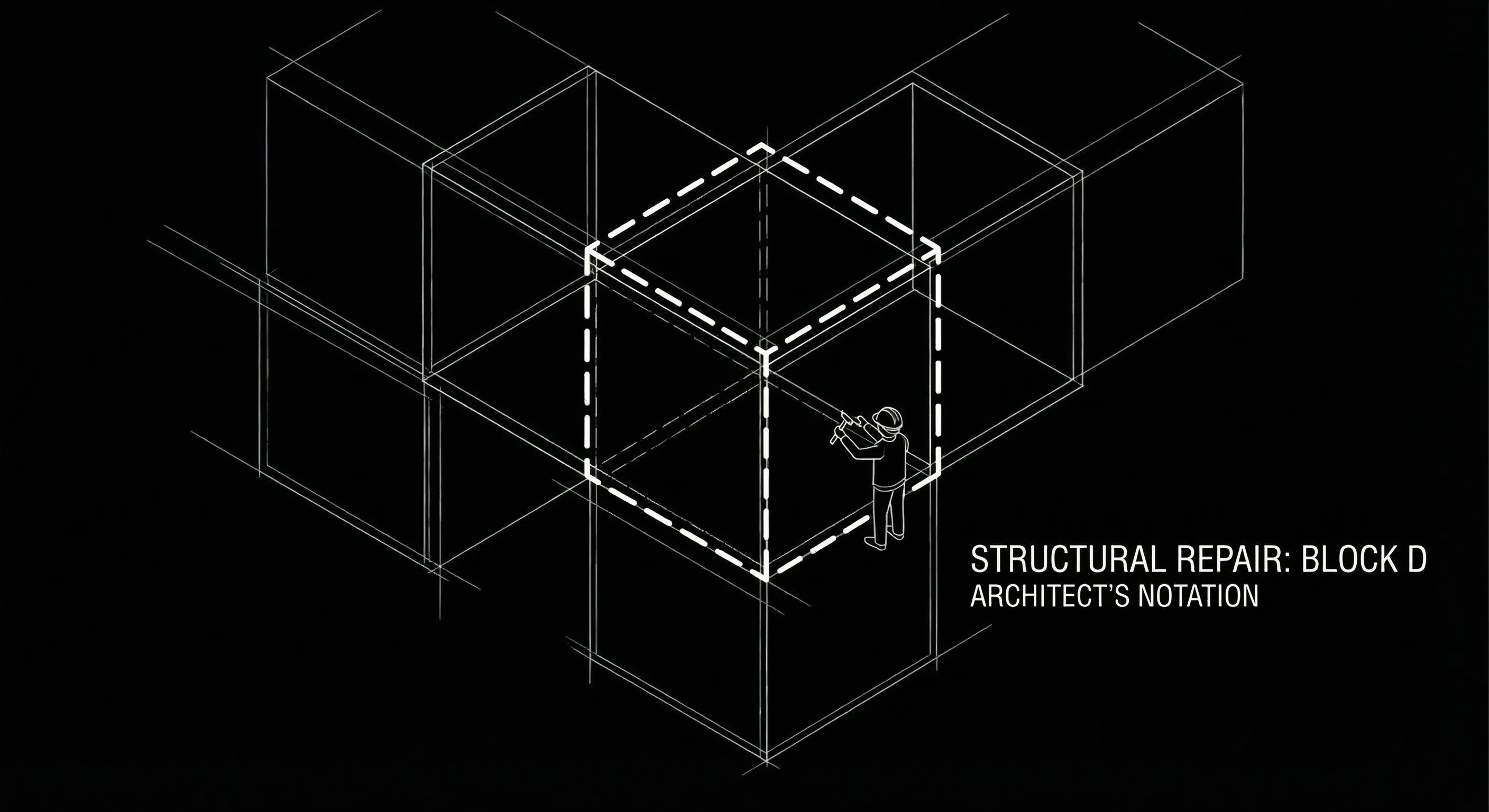 The Architect: timeline with one sequence highlighted and a structural suggestion,no generated text, only shape