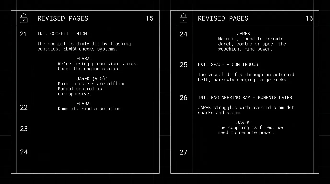 Managing Scene Numbers and Locked Revisions for Pre-Production ...