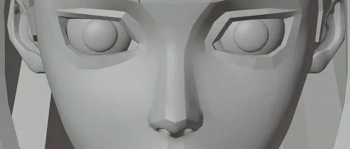 Storyboard frame of the eyes close-up, in grey