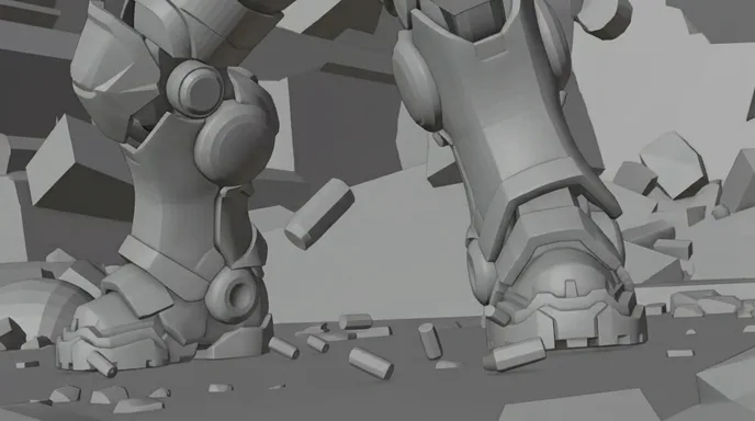 The insert as a grey storyboard frame